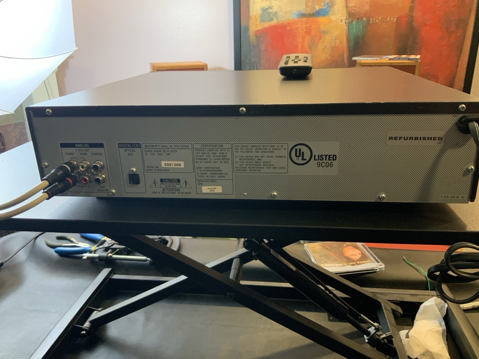 Sony SCD-CE595 5-Disc Super Audio CD Changer SA 5.1 Ch Player w/ Remote - Image 9