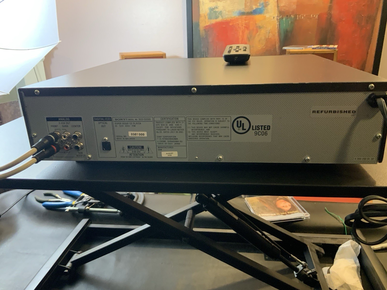 Sony SCD-CE595 5-Disc Super Audio CD Changer SA 5.1 Ch Player w/ Remote - Image 10