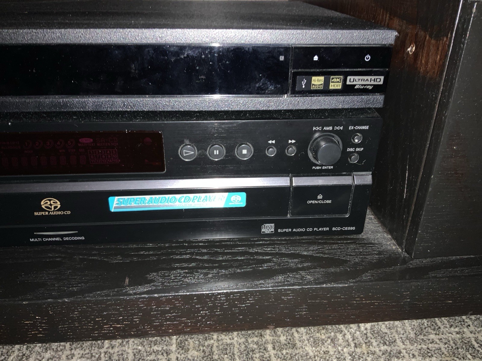 Sony SCD-CE595 5-Disc Super Audio CD Changer SA 5.1 Ch Player w/ Remote - Image 11