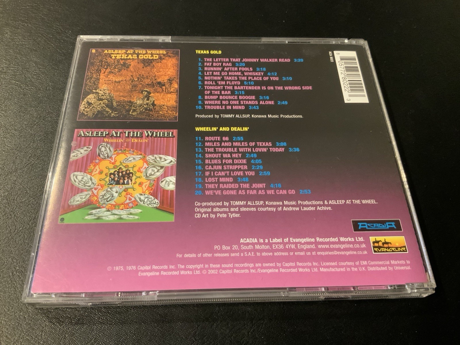 ASLEEP AT THE WHEEL - TEXAS GOLD/WHEELIN & DEALIN (CD 2002)   **20 TRACKS** - Image 2