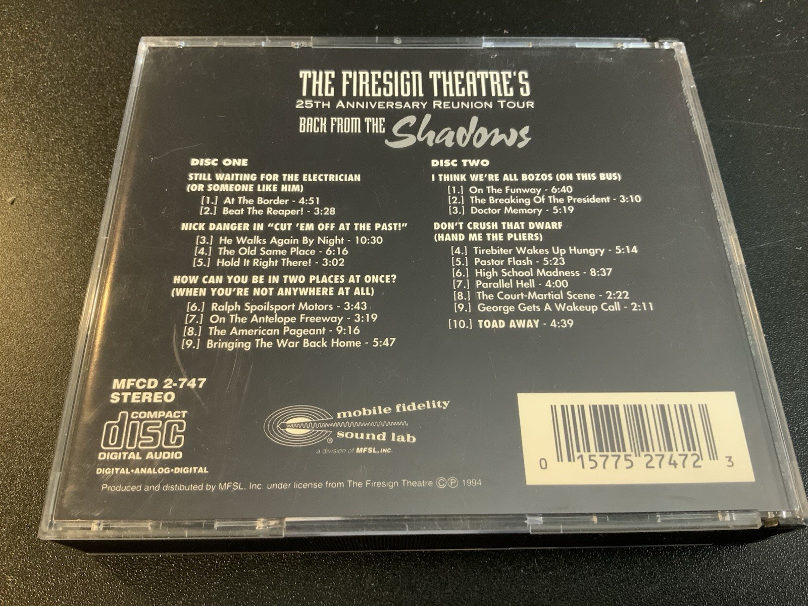 Firesign Theatre -Back from the Shadows 1994 2CD MFSL Original Master Recording - Image 2