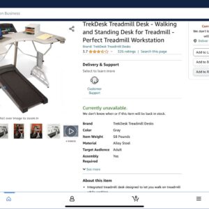 Awesome Trek Desk & Lifespan Walking Treadmill + Attachments Set