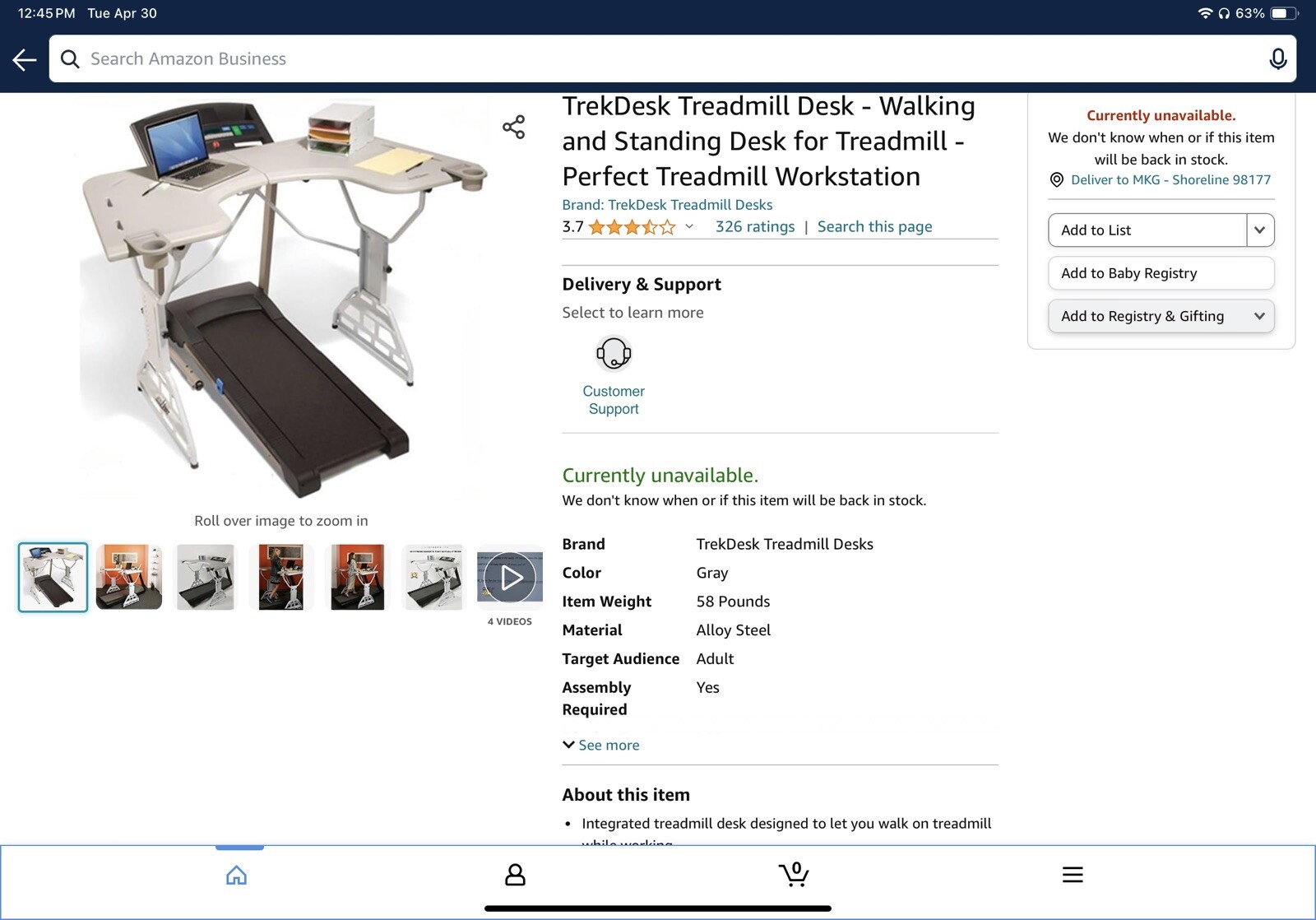 Awesome Trek Desk & Lifespan Walking Treadmill + Attachments Set