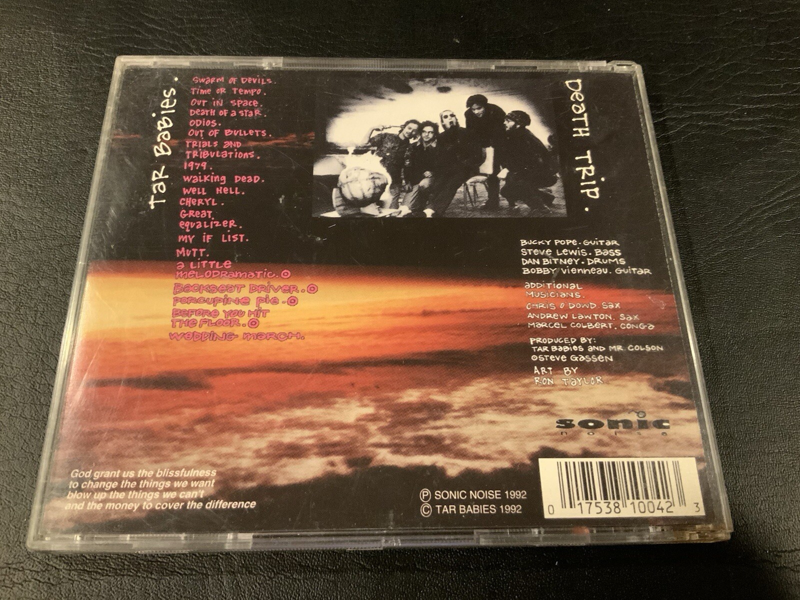 Death Trip by Tar Babies (CD, Oct-1992, Sonic Noise) RARE Hardcore - Image 2