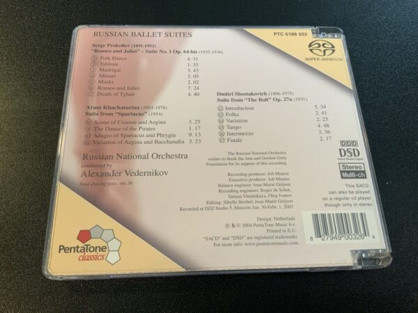 Russian Ballet Suites (Romeo & Juliet)2004 PentaTone Classic Super Audio CD SACD - Image 2