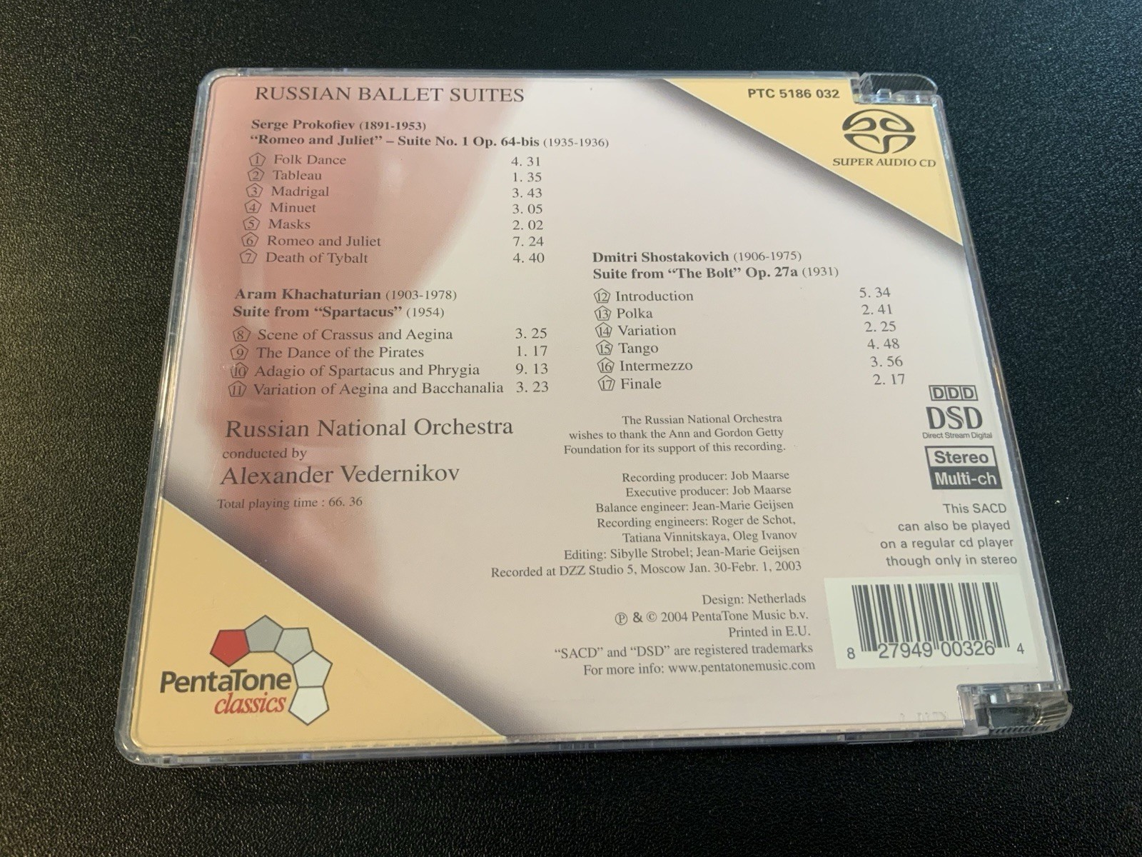 Russian Ballet Suites (Romeo & Juliet)2004 PentaTone Classic Super Audio CD SACD - Image 2