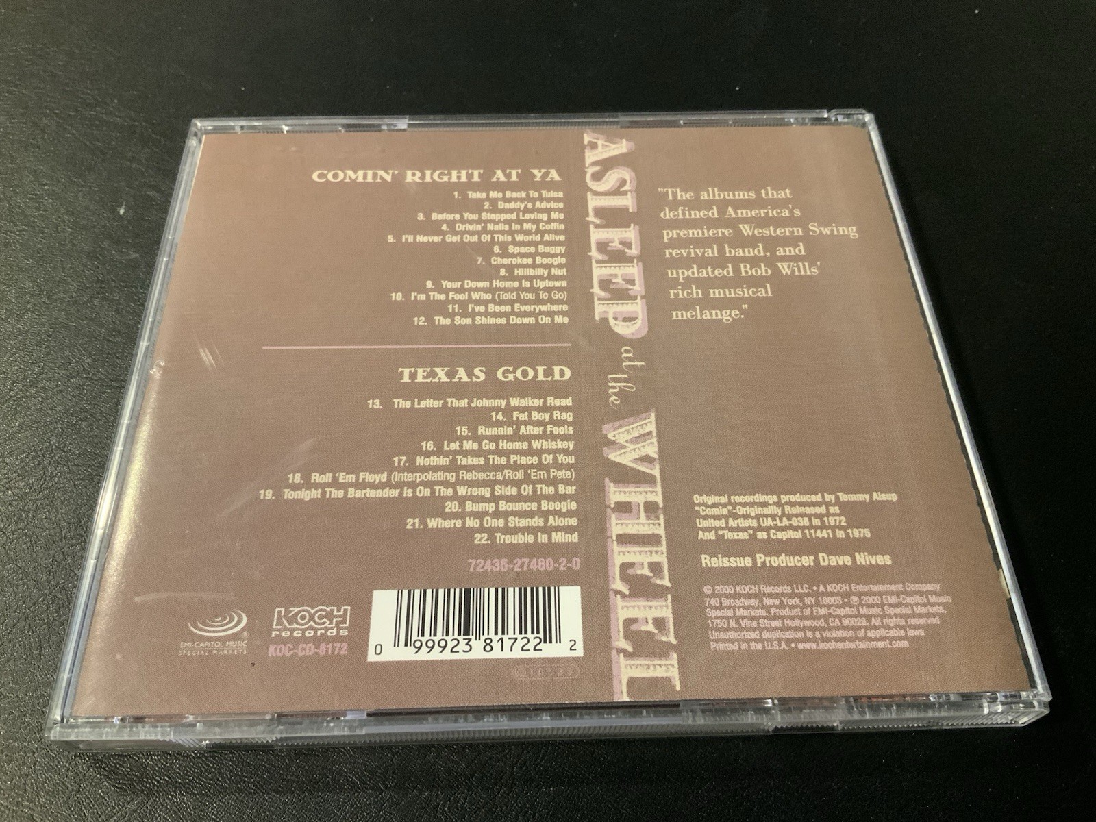 Comin' Right at Ya/Texas Gold by Asleep at the Wheel (CD, 2000, Koch (USA)) - Image 2