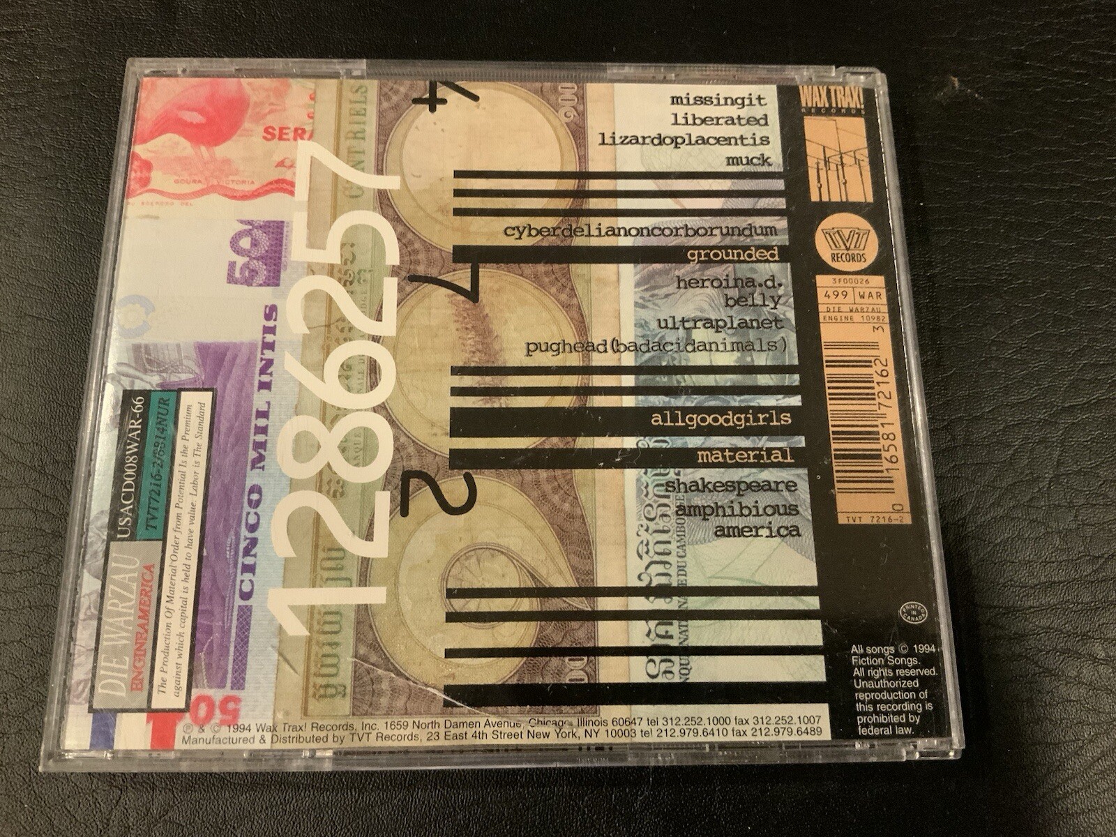 Die Warzau : Engine (CD, 1994) Wax Trax! EBM Industrial Rare and HTF - Image 2