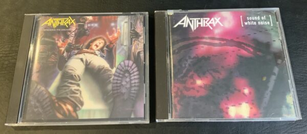 Anthrax 2 CD Lot - Spreading The Disease & Sound of White Noise Very Good