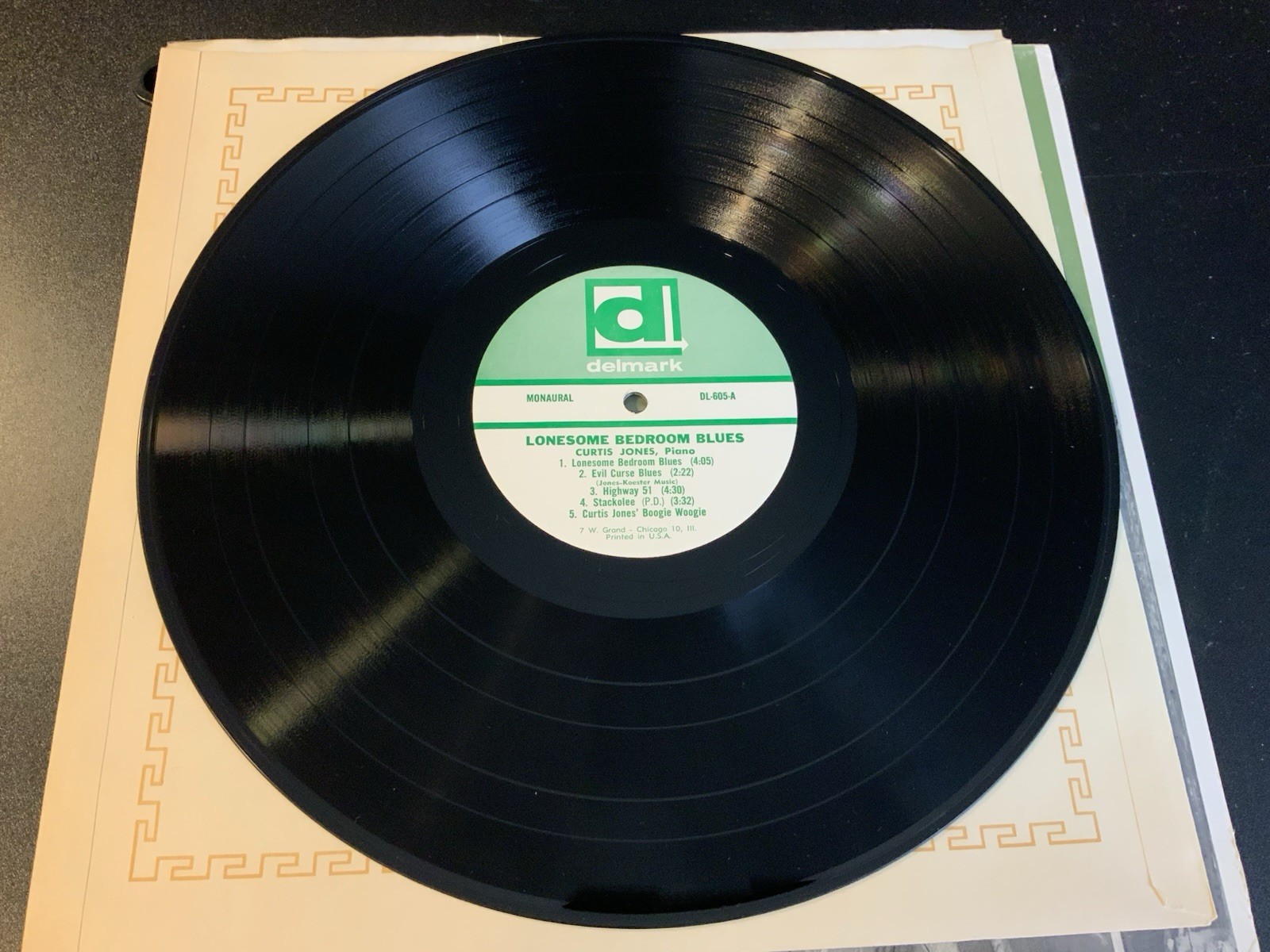 CURTIS JONES LONESOME BEDROOM BLUES NM- Mono DELMARK DL-605 - Image 3