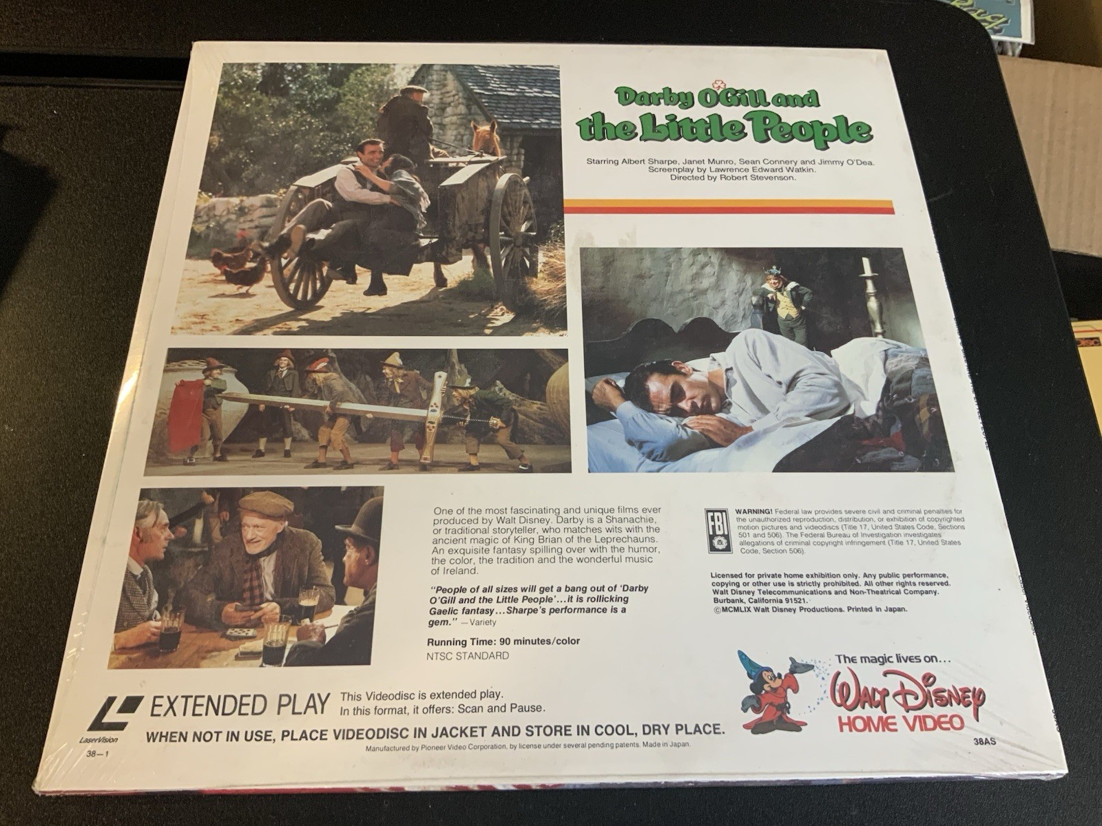 DARBY O'GILL AND THE LITTLE PEOPLE Laserdisc LD BRAND NEW VERY RARE WALT DISNEY - Image 2
