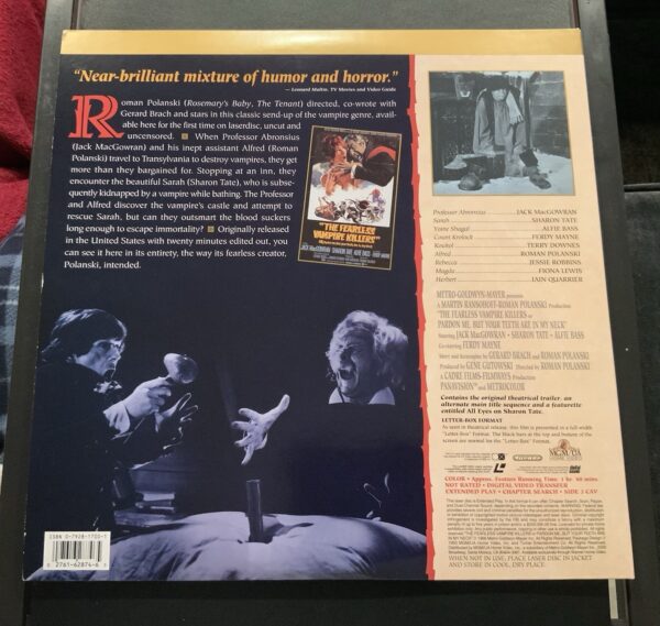 The Fearless Vampire Killers Criterion Collection (Laserdisc) SHARON TATE RARE! - Image 2