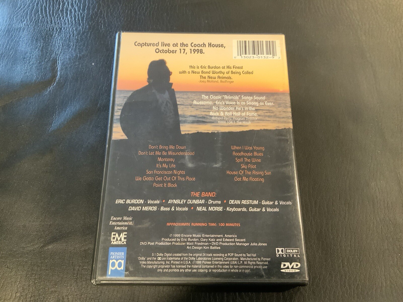 Eric Burdon CD & DVD Lot - New Animals: Live at the Coach House + Soul Of A Man - Image 2