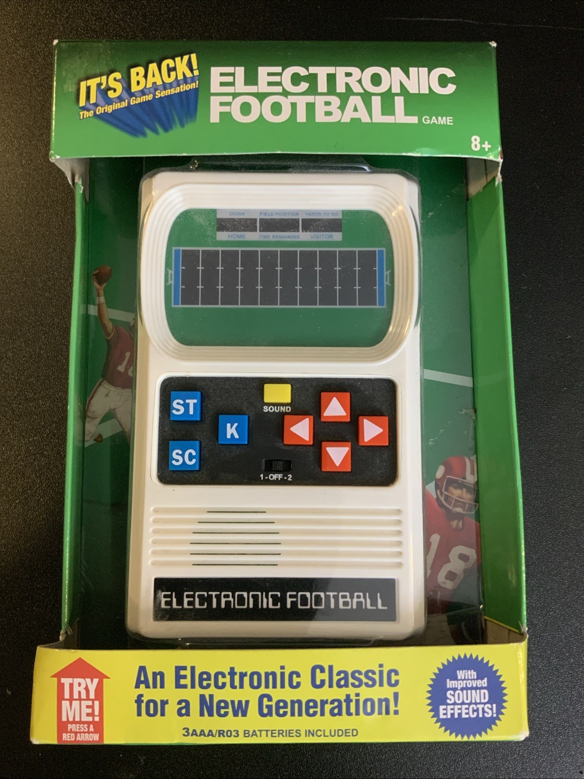 Electronic Football Classic Basic Fun Game One Size White NEW Sealed RARE Works