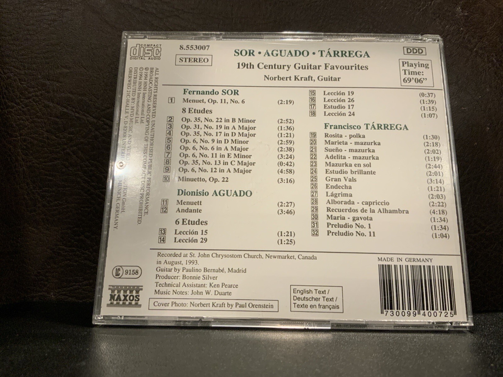 6 HTF Classical Guitar Albums: David Russell, Kraft, Garcia, Sor, Villa-Lobos - Image 12