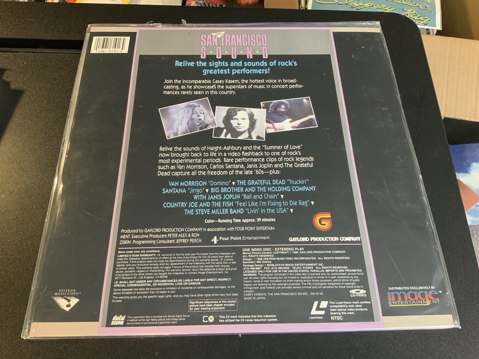 CASEY KASEM'S ROCK 'N ROLL GOLDMINE - THE SAN FRANCISCO SOUND Laserdisc LD RARE - Image 2