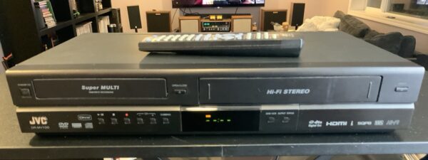 (TESTED) JVC DR-MV100B DVD VCR Recorder & Player Combo VHS HDMI with Remote - Image 2