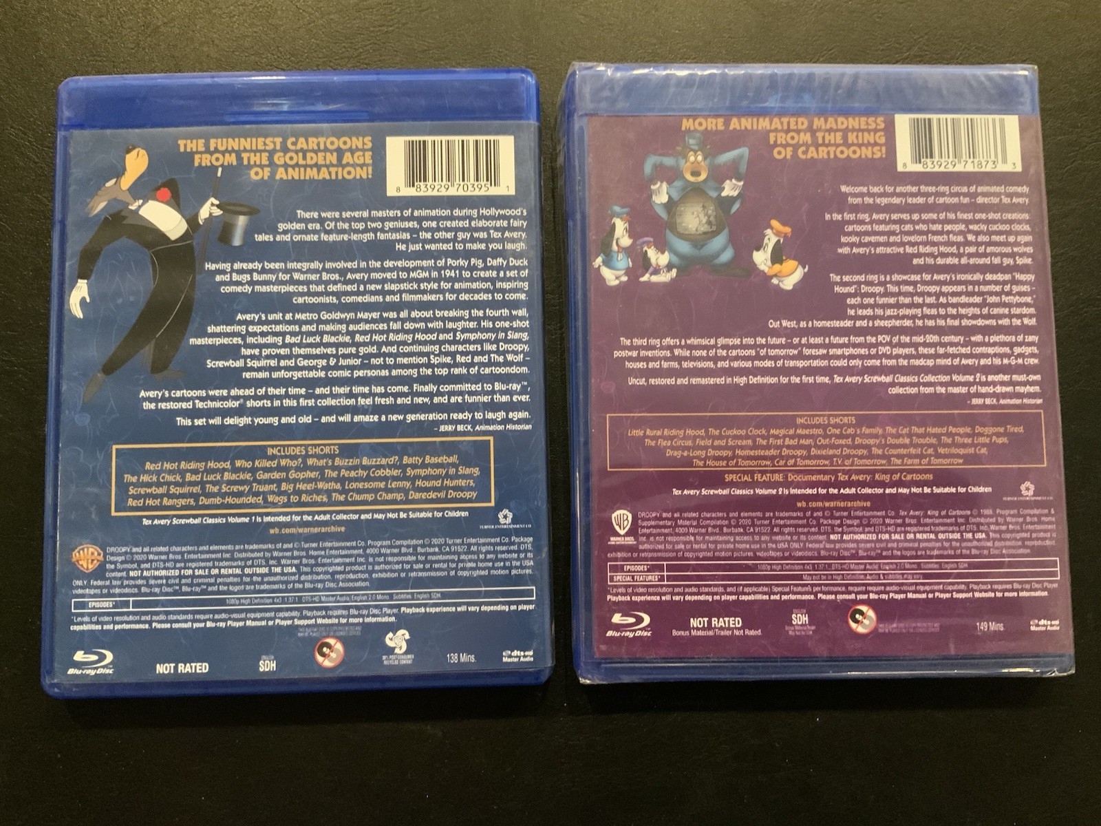Tex Avery Screwball Classics Volume 1 & 2 (NEW) Blu-ray Warner Archive Collectin - Image 2