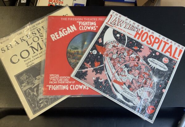Firesign Theatre Shakespeare’s, Lawyers Hospital & Fighting Clowns Pic Lot of 3