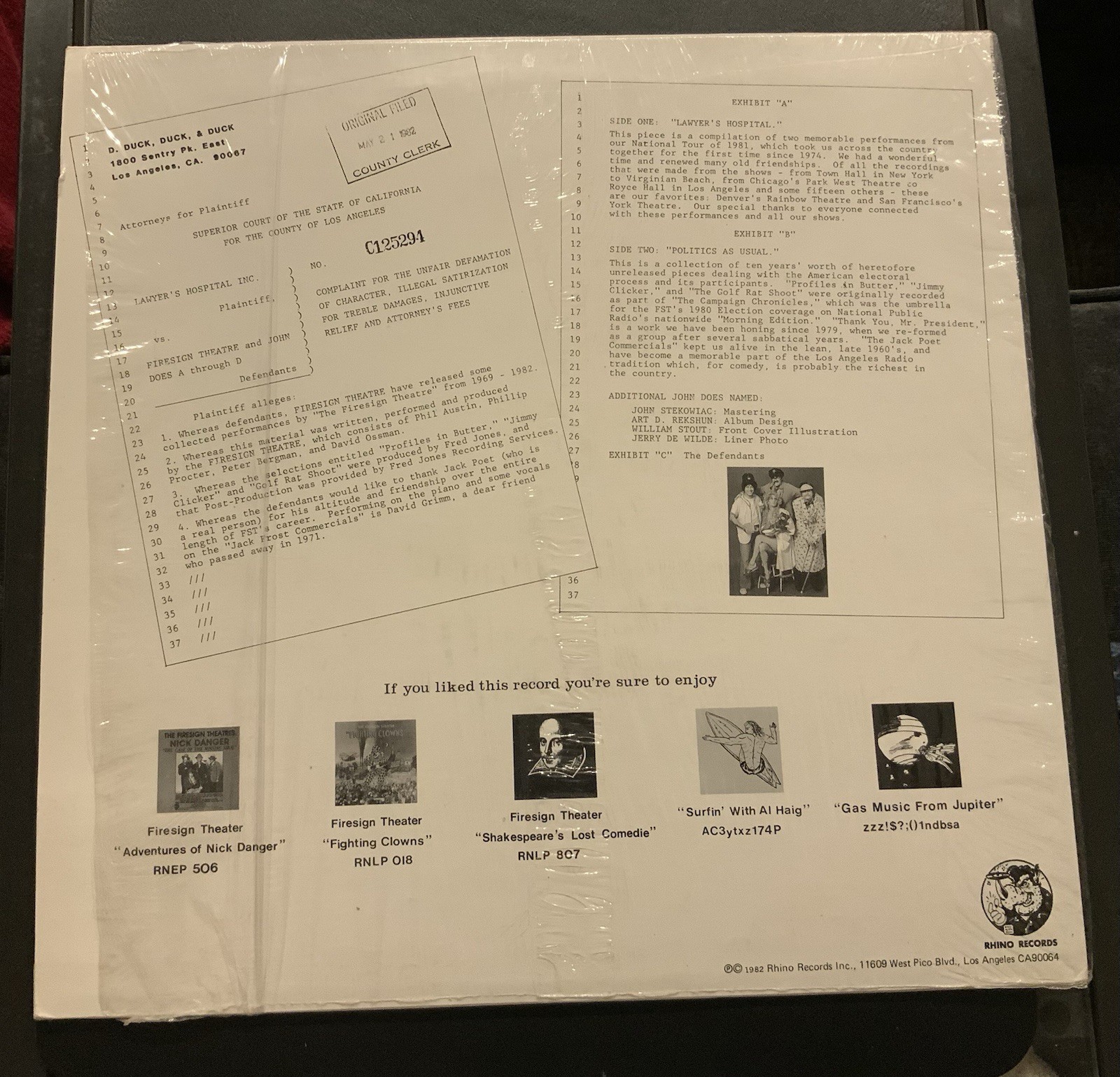 Firesign Theatre Shakespeare’s, Lawyers Hospital & Fighting Clowns Pic Lot of 3 - Image 3