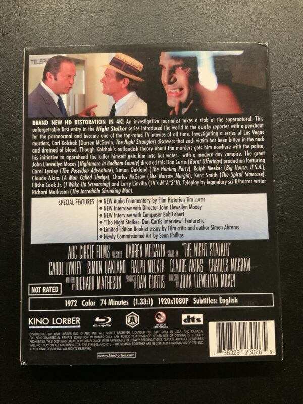 The Night Strangler & Night Stalker (Bluray, 1973) Kino Lorber w/Slipcovers! OOP - Image 7