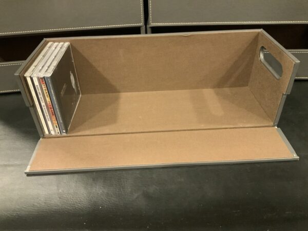 CD Storage Box | Stock Your Home | Cool Faux White Leather Stackable | Top Shape - Image 3