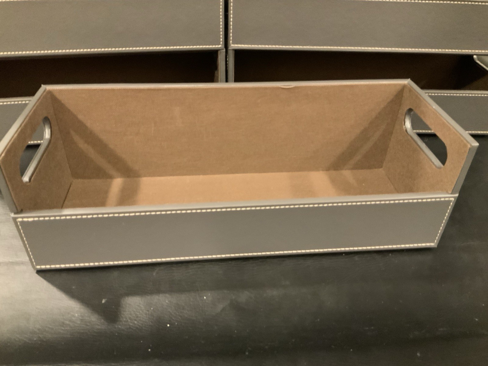 CD Storage Box | Stock Your Home | Cool Faux White Leather Stackable | Top Shape - Image 4