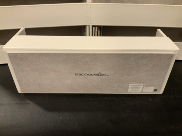 CD Storage Box | Stock Your Home | Cool Faux White Leather Stackable | Top Shape - Image 7