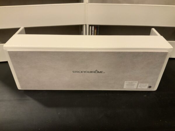 CD Storage Box | Stock Your Home | Cool Faux White Leather Stackable | Top Shape - Image 8