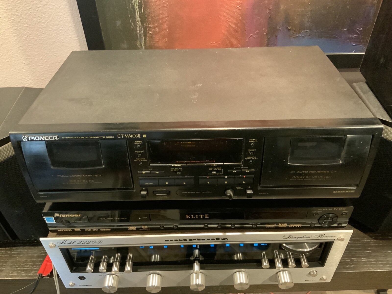 Pioneer CT-W403R Dual Cassette, Auto Reverse, Dolby B & C, HX Pro READ