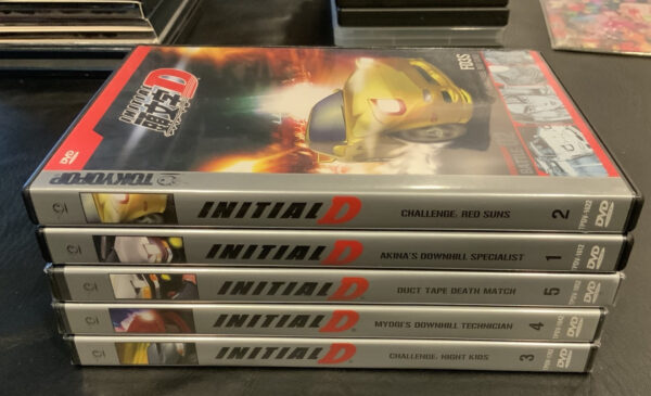 INITIAL D ANIME LOT OF 5 TOKYOPOP MANGA DVD COLLECTION--#1-5 3 ARE SEALED