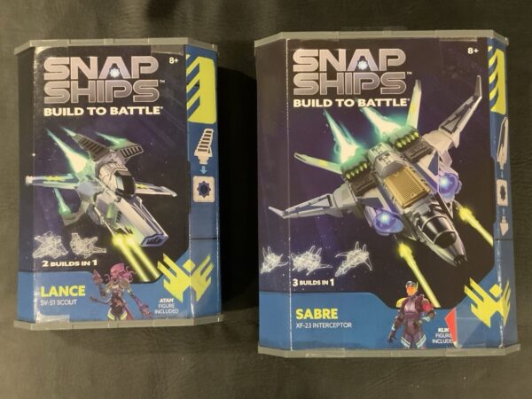 2 New Snap Ships Build To Battle Sabre XF-23 & Lance SV-51 Factory Sealed
