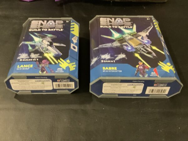 2 New Snap Ships Build To Battle Sabre XF-23 & Lance SV-51 Factory Sealed - Image 3