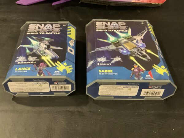 2 New Snap Ships Build To Battle Sabre XF-23 & Lance SV-51 Factory Sealed - Image 4