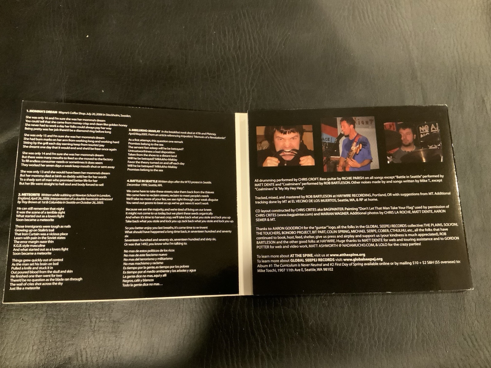 At The Spine - Sonic Resistance CD Global Seepej Records Michael Toschi RARE - Image 3