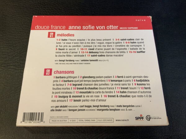 Anne Sofie Von Otter: Douce France - Otter Classical RARE in US - Image 2