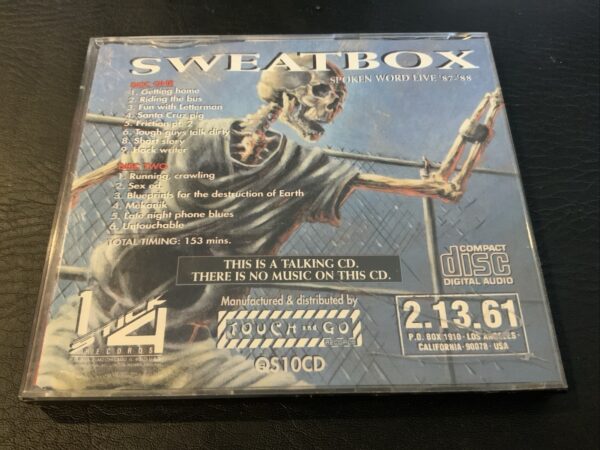 1992 CD Rollins Sweatbox 2-Discs QS10CD Spoken Word Live Henry Rollins - Image 7