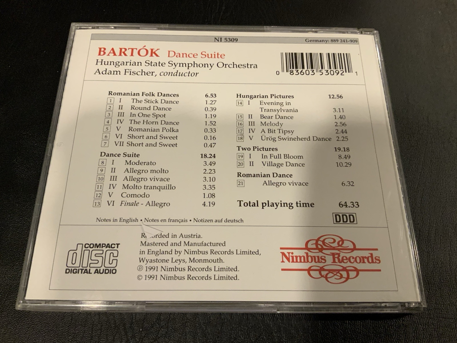 BARTOK 2 CD Lot - 6 String Quartets (4-CD, 1988) & Dance Suite Nimbus RARE HTF - Image 3