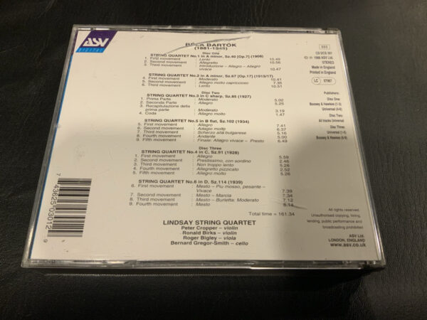 BARTOK 2 CD Lot - 6 String Quartets (4-CD, 1988) & Dance Suite Nimbus RARE HTF - Image 6