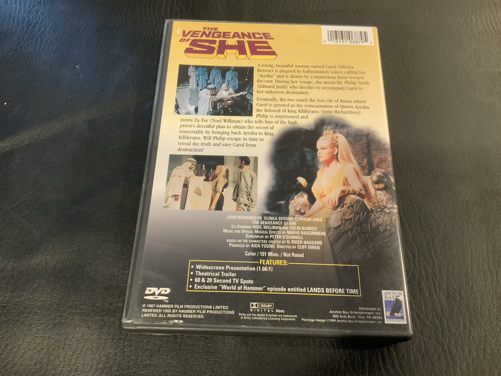 THE VENGEANCE OF SHE DVD 1967 Hammer Collection 1999 Anchor Bay - Image 2