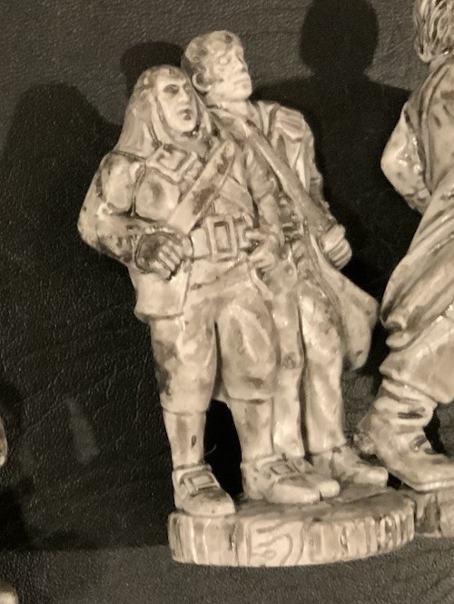 Pirates of Caribbean Dead Man's Chest Pintel Ragetti Knight Grey Chess piece - Image 3