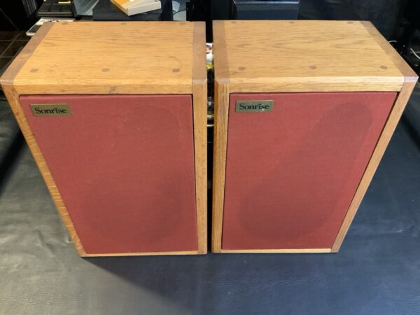 Sonrise Bookshelf Speakers Extremely RARE Cool Red Grills Great Sound - Image 6