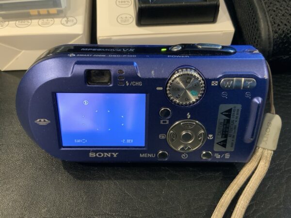 Sony Cyber-Shot DSC-P100 5.1MP Digital Camera RARE BLUE Tested See Pics - Image 6