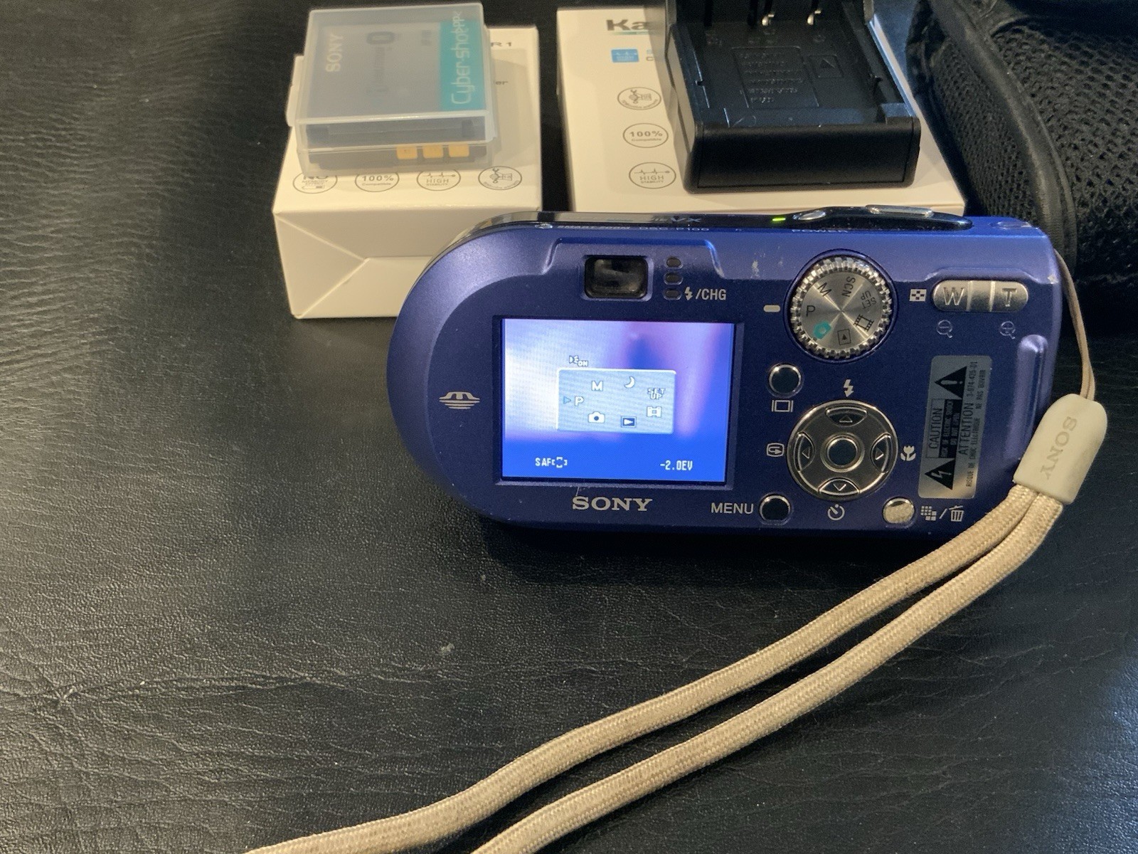 Sony Cyber-Shot DSC-P100 5.1MP Digital Camera RARE BLUE Tested See Pics - Image 7