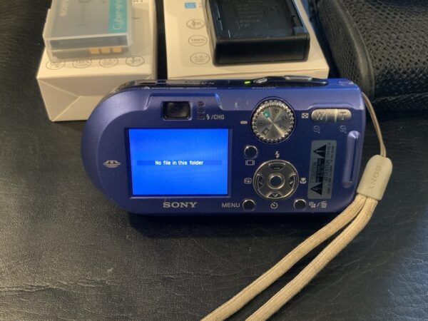 Sony Cyber-Shot DSC-P100 5.1MP Digital Camera RARE BLUE Tested See Pics - Image 8