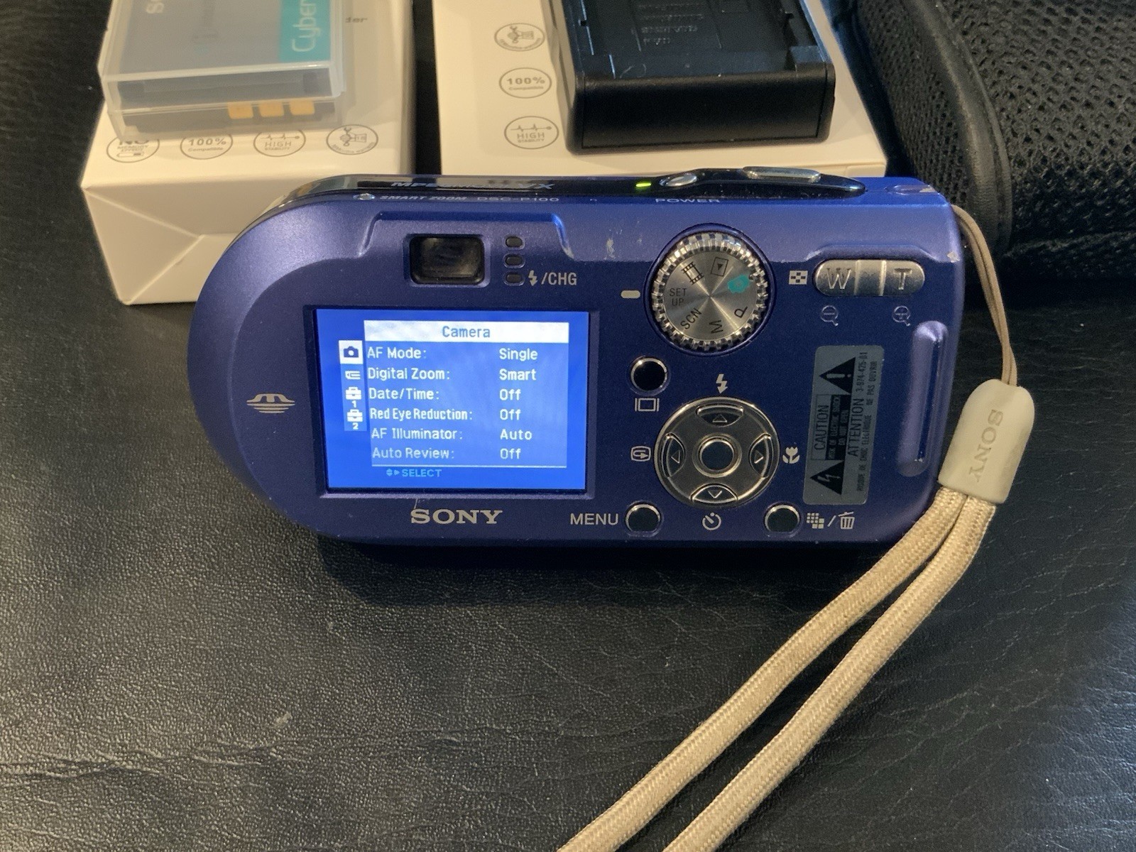 Sony Cyber-Shot DSC-P100 5.1MP Digital Camera RARE BLUE Tested See Pics - Image 9