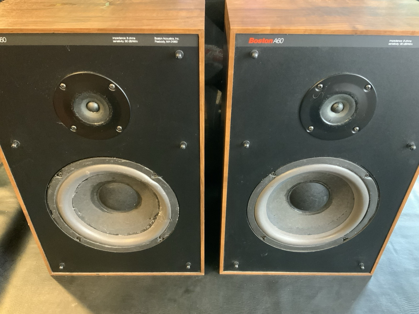 Vintage Boston Acoustics A60 Bookshelf Speakers New Foam See Hear Video - Image 9