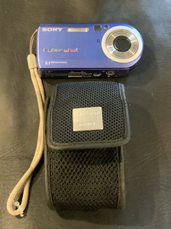 Sony Cyber-Shot DSC-P100 5.1MP Digital Camera RARE BLUE Tested See Pics - Image 18