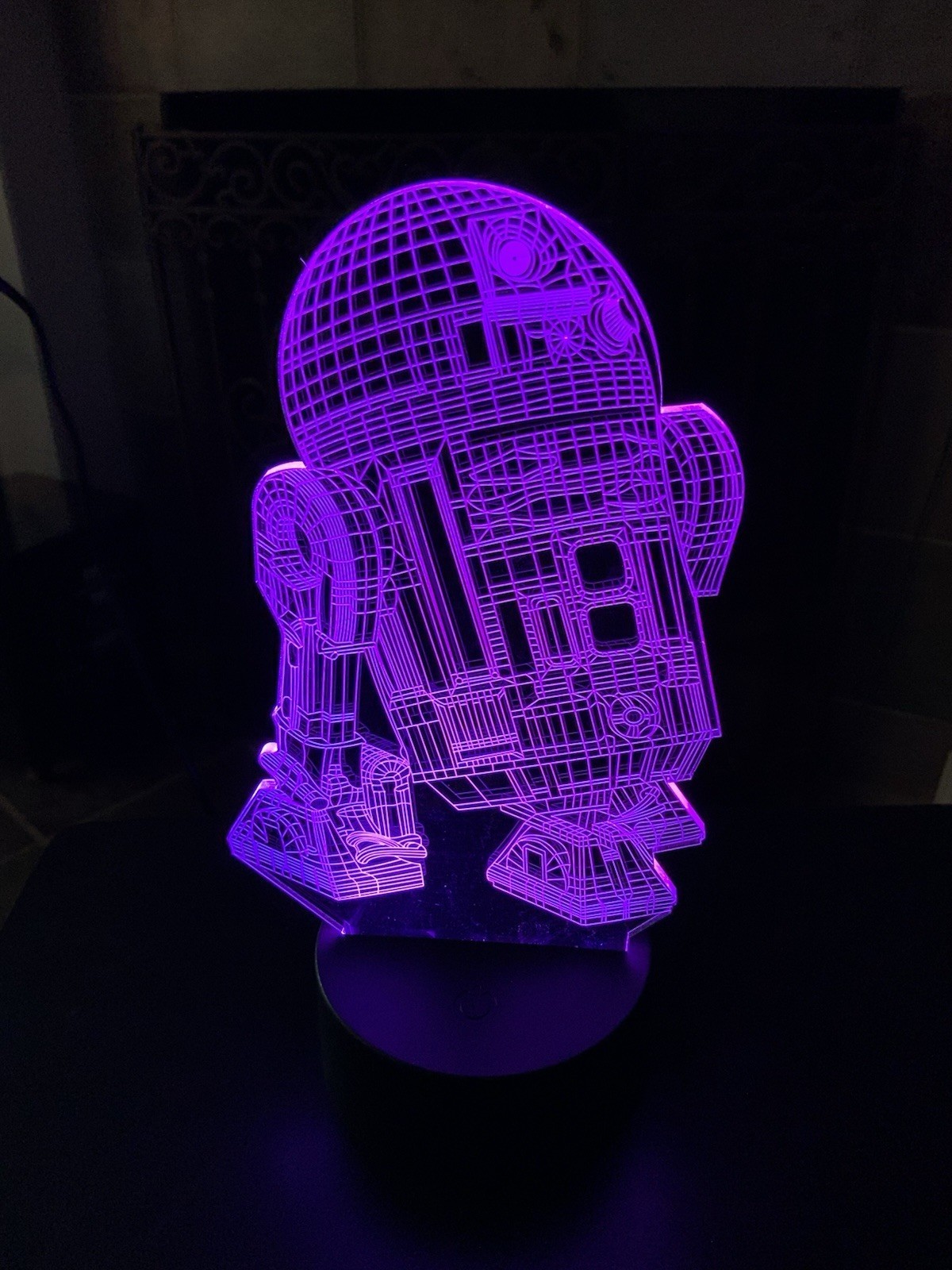 Star Wars 3D Lamp Illusion | Darth Vader, R2D2 & Death Star Remote Control Color - Image 2