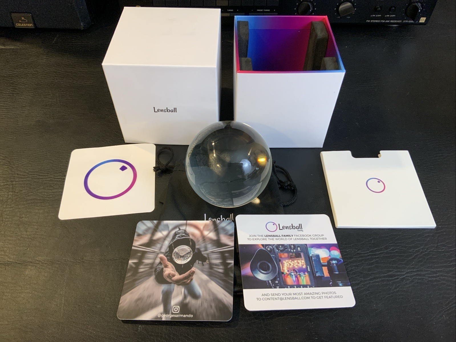 80mm Photography Crystal Ball Sphere Decoration Lens Photo Prop Lensball Clear
